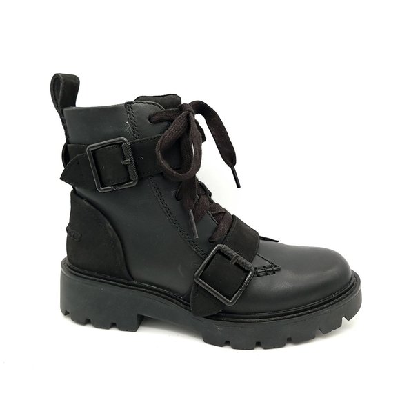 UGG Chunky Combat Boot Black Zorrah Women's 5.5 MSRP $160 - Picture 1 of 14